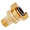 Geka Plus coupling in brass - adjustable - male thread